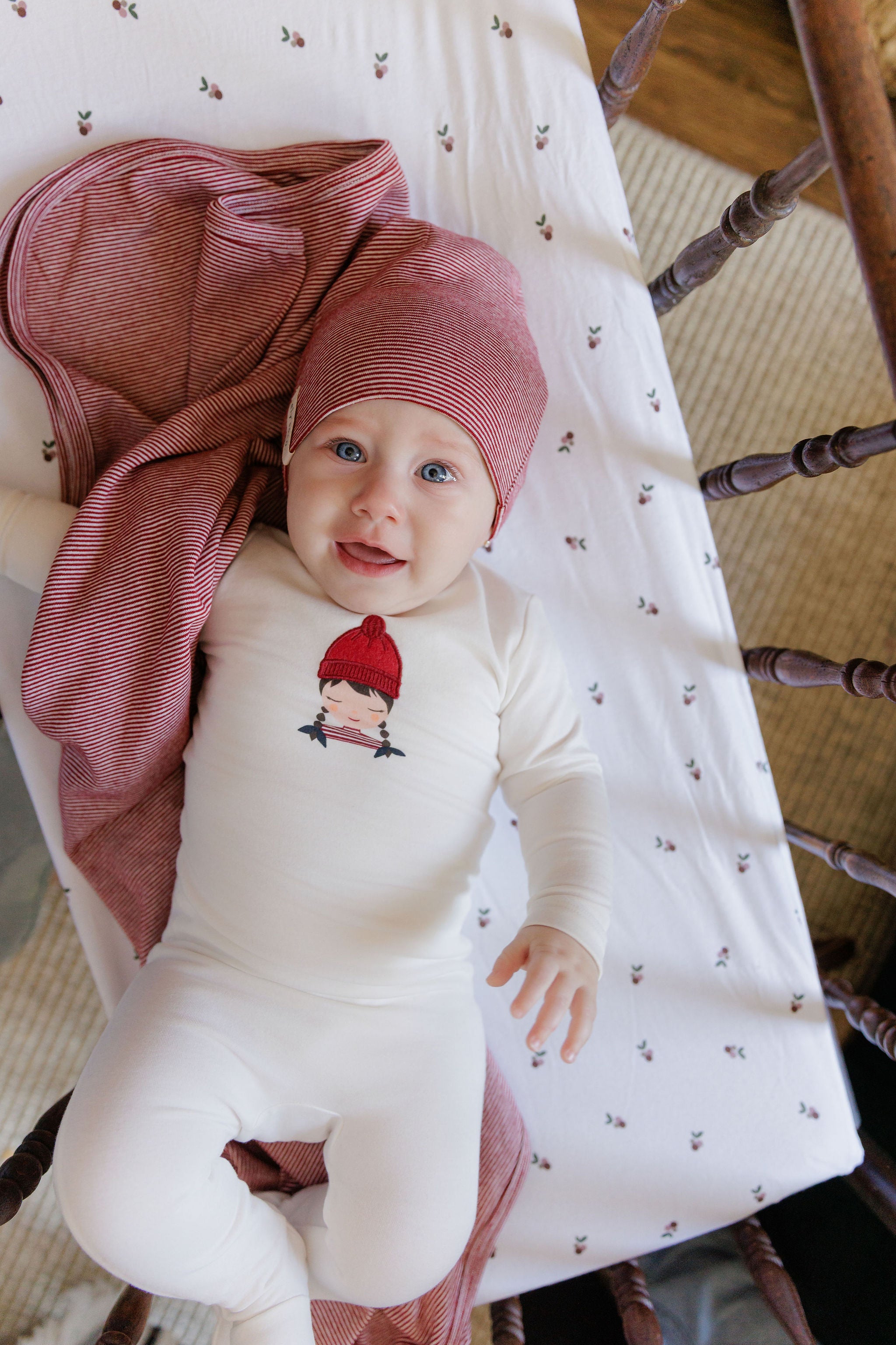 Ely's & Co Autumn kids ivory/pink blanket