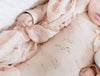 Birds vintage blush bamboo muslin swaddle by Ely's & Co