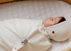Heart ivory flat paci clip by Ely's & Co