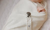 Star ivory flat paci clip by Ely's & Co