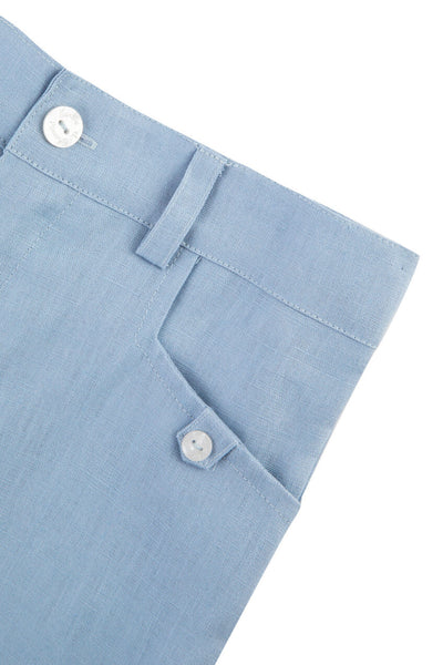 Linen blue shorts by Tartine Et Chocolat