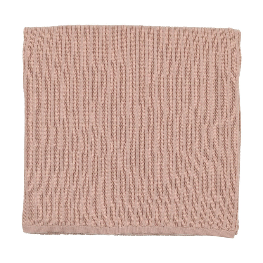 Pink tint pointelle blanket by Mema Knits