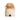 Ellabee Gold fox fur ivory pom pom hat