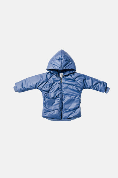 Blue puffer coat by Booso