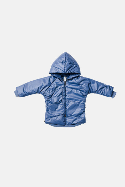 Blue puffer coat by Booso