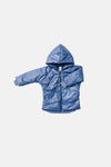 Blue puffer coat by Booso