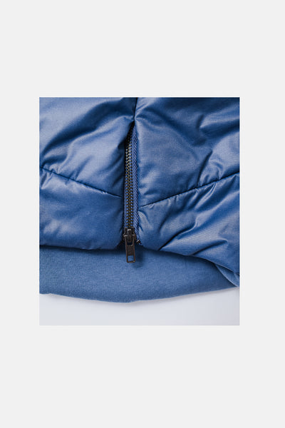 Blue puffer coat by Booso