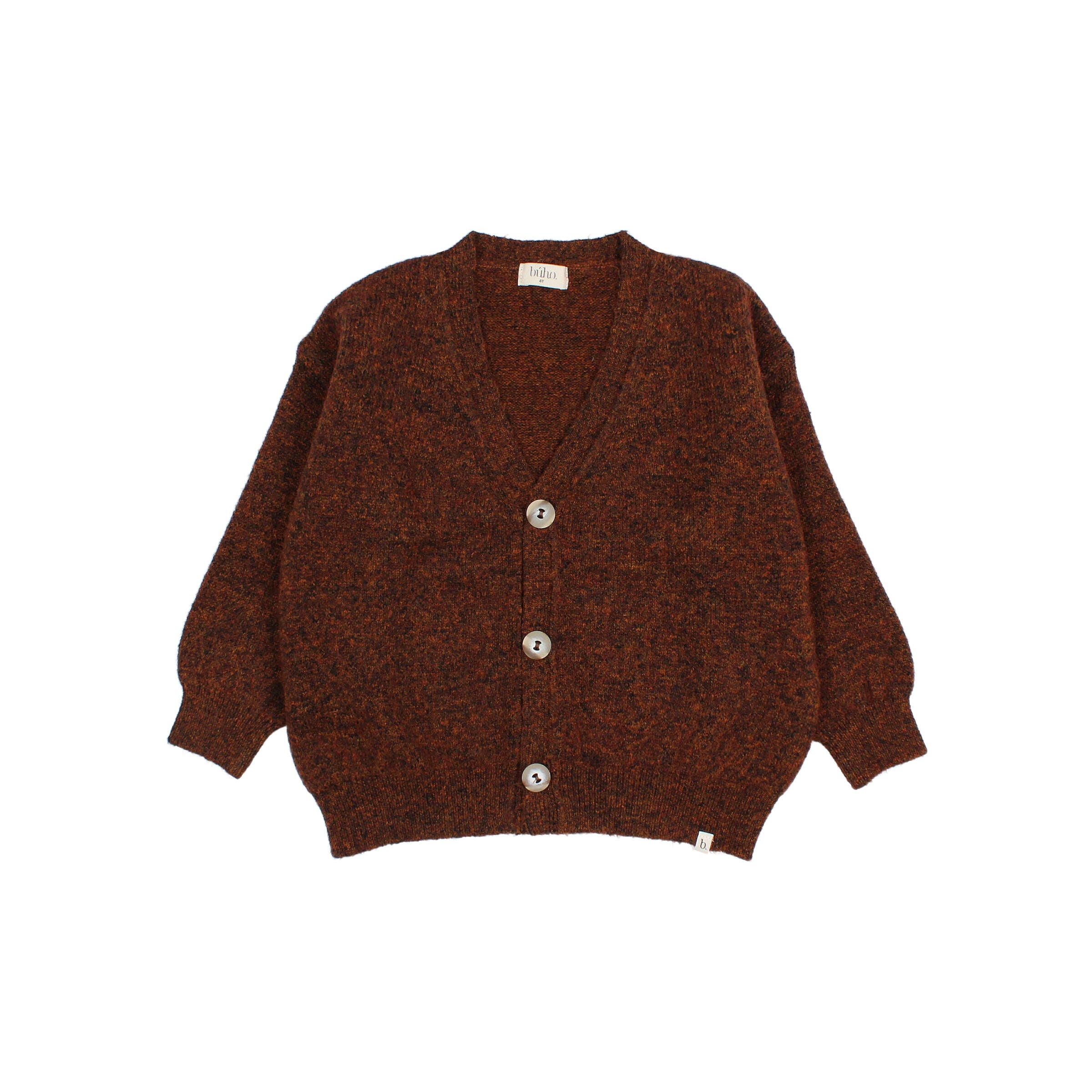 Buho Mélange brownie cardigan