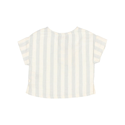 Sky grey stripes baby shirt by Buho