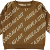 Argan oil knitted printed sweater by Coco Au Lait