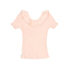 Collar rib light pink t-shirt by Buho
