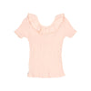 Collar rib light pink t-shirt by Buho