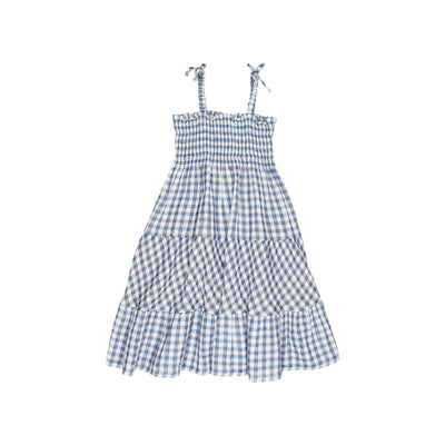 Gingham blue stone dress by Buho