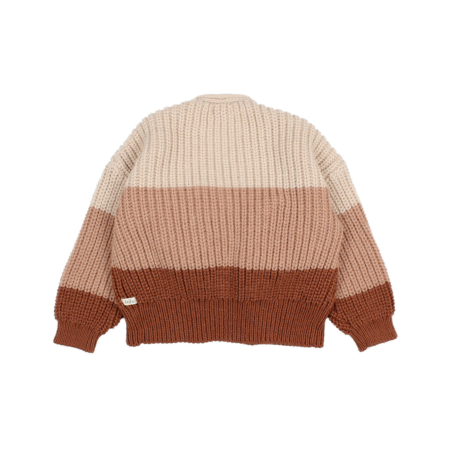 Cocoa stripe cardigan by Buho