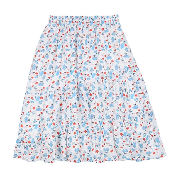 French blue clover leaf skirt by Alitsa