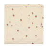 Strawberry printed ivory blanket by Lilette