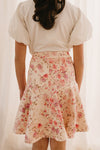 Posie print denim skirt by Petite Pink