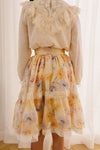 Watercolor linen skirt by Petite Amalie