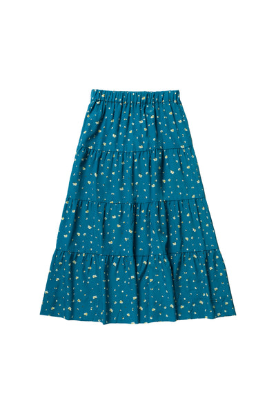 Carol teal print skirt by Zaikamoya