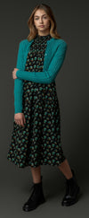 Moss ribbed cardigan by Zaikamoya