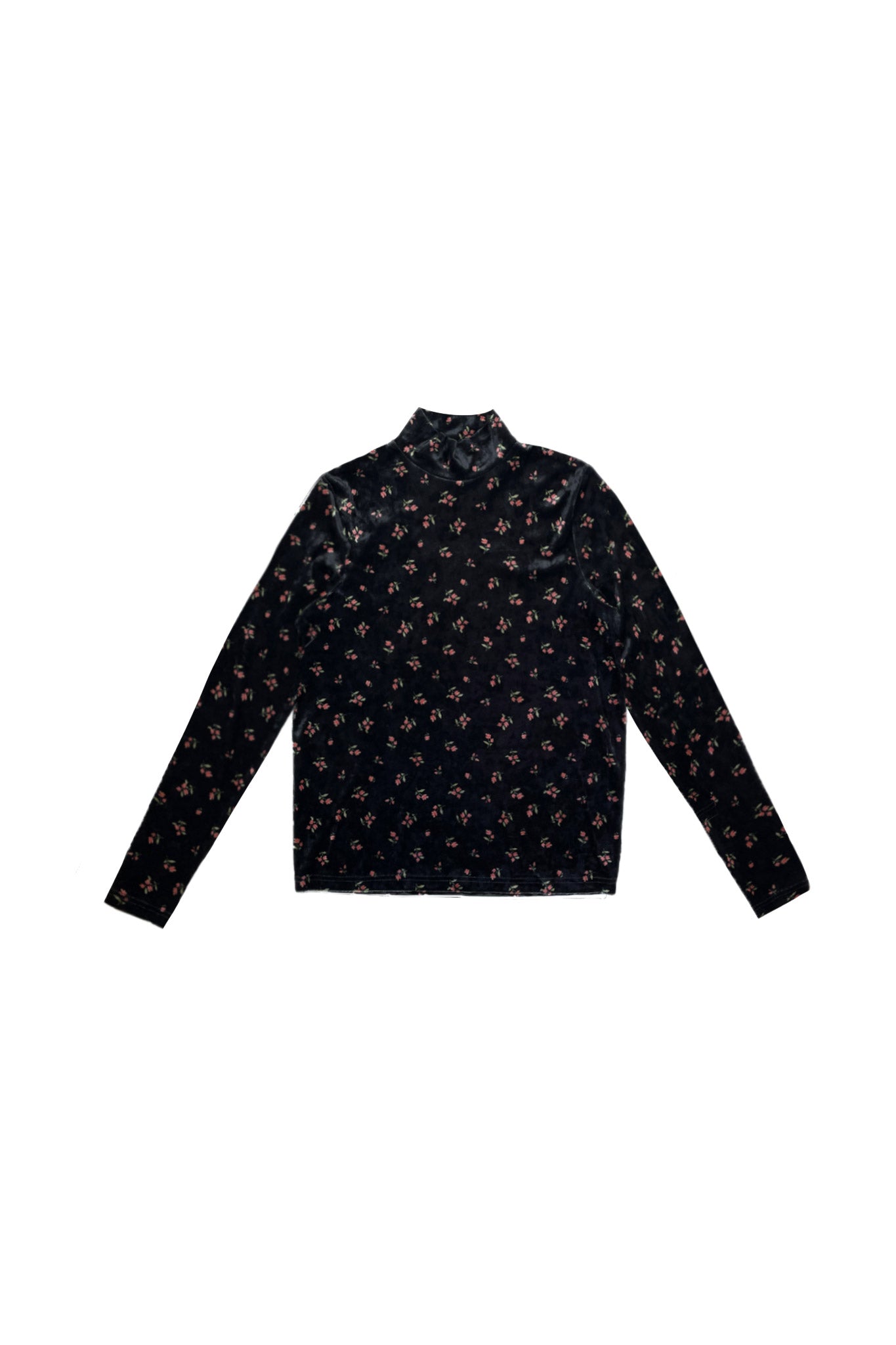 Zaikamoya Velour pink flowers top