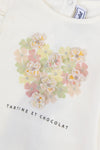 Heart flower t-shirt set by Tartine Et Chocolat