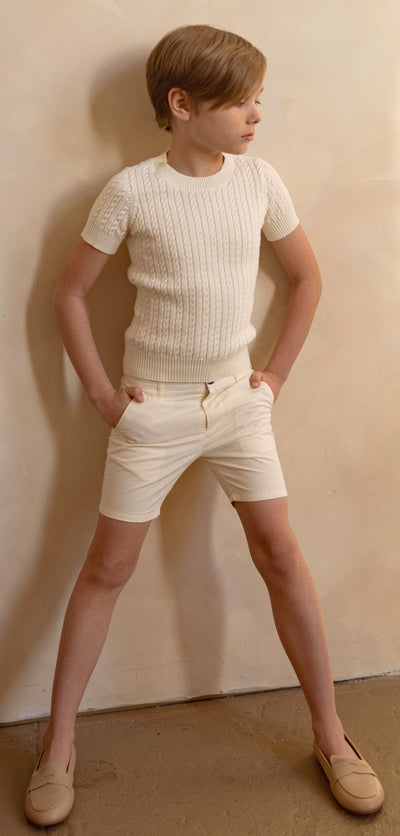 Dress cream shorts by Coco Blanc