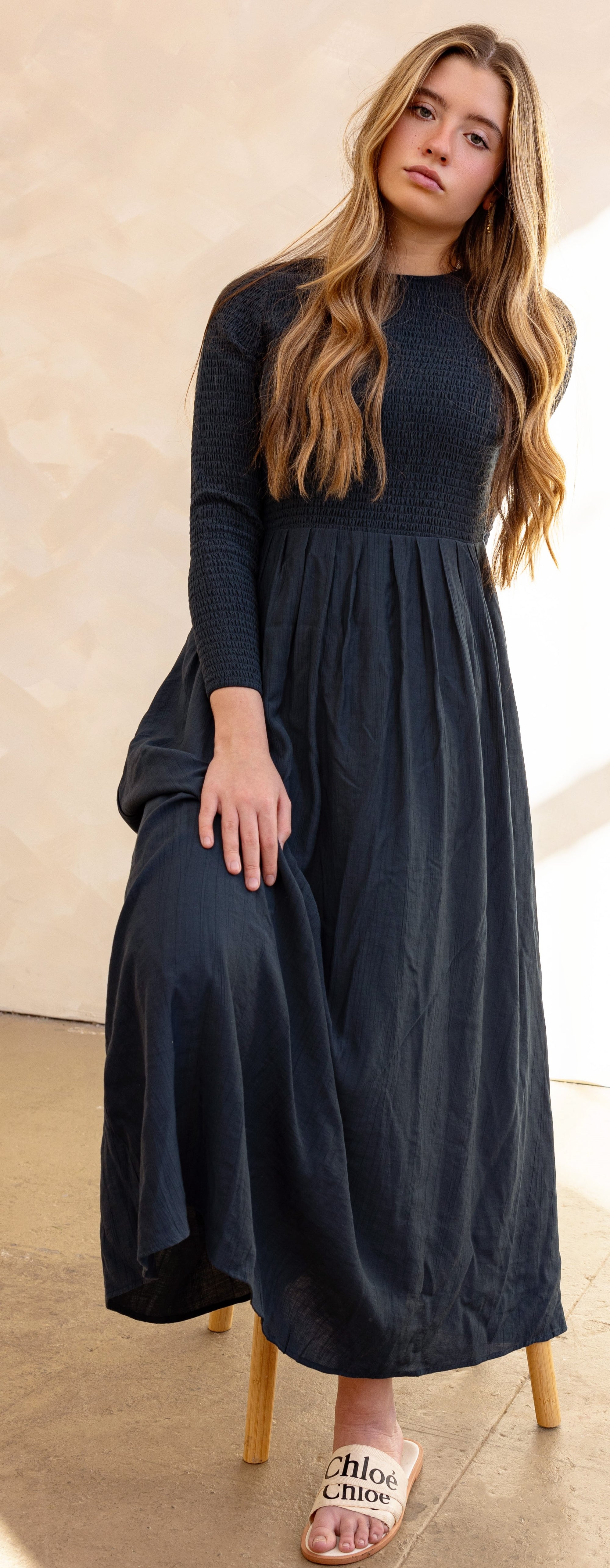 Coco Blanc Maxi Robe - Navy Coco Blanc Maxi Robe - Navy