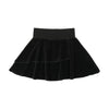 Layered black velour skirt by Lil Leggs