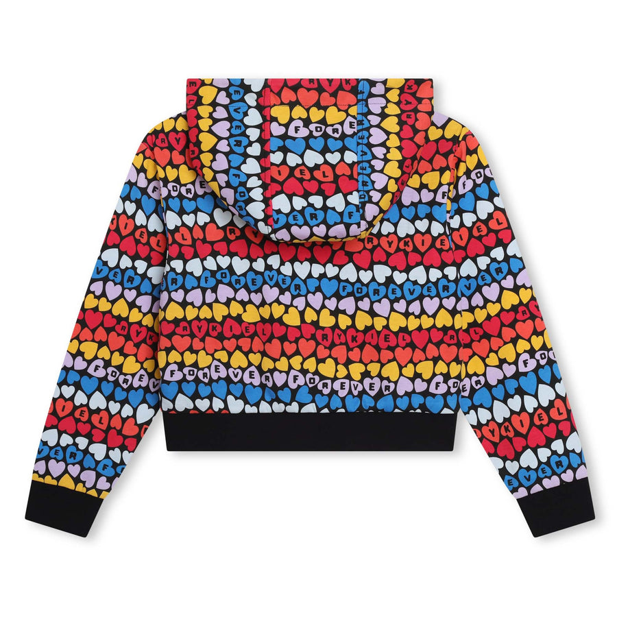 Multi hearts zip up sweatshirt by Sonia Rykiel