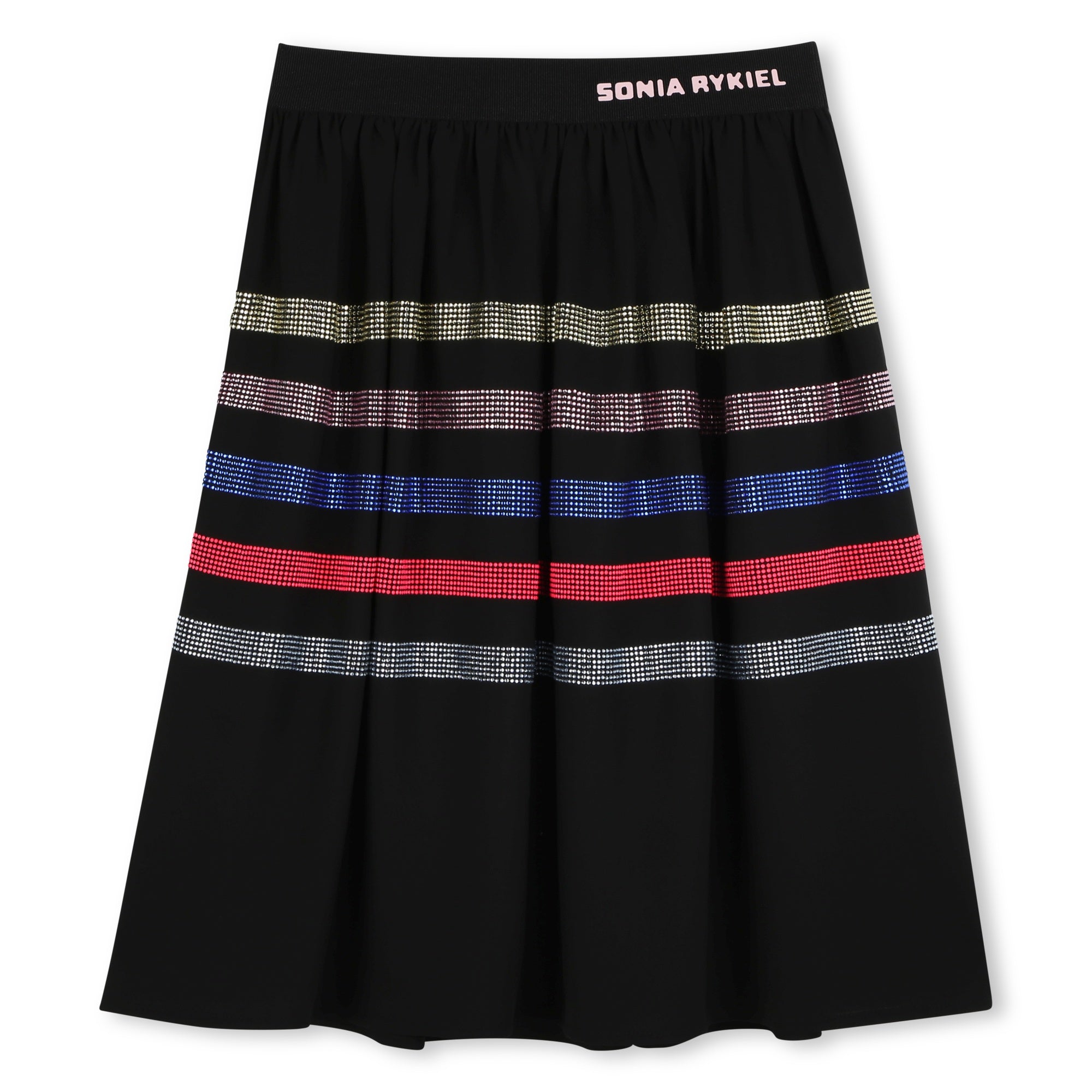 Multi stripe rhinestone skirt by Sonia Rykiel – Flying Colors