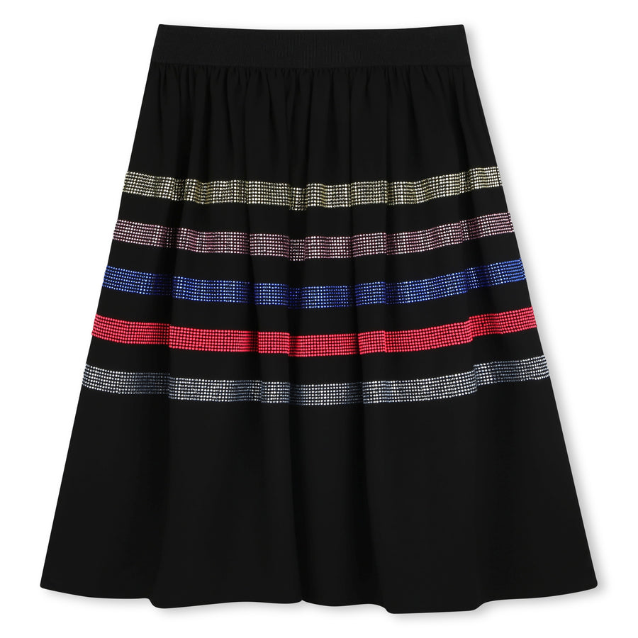 Multi stripe rhinestone skirt by Sonia Rykiel