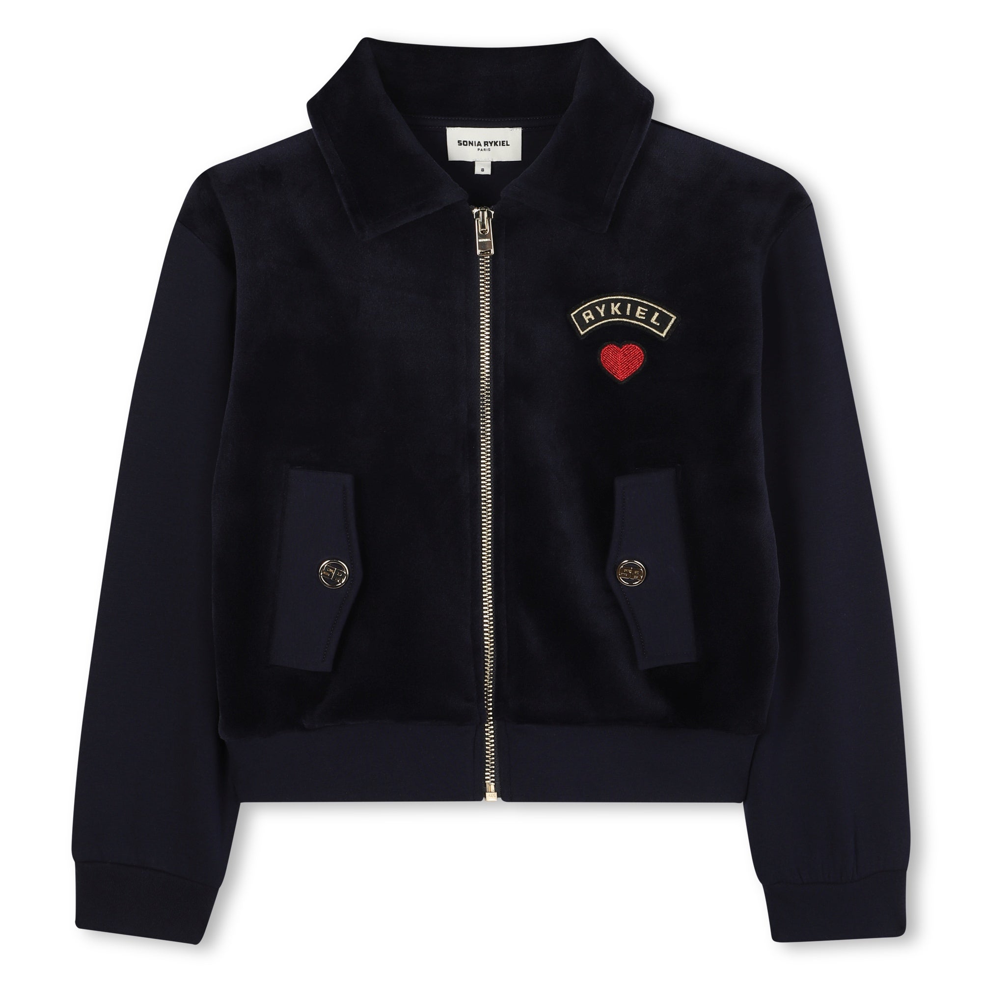Sonia Rykiel Collared navy zip up