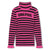 Pink/black striped turtleneck sweater by Sonia Rykiel