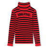 Red/black striped turtleneck sweater by Sonia Rykiel