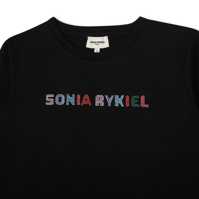 Multi logo black sweatshirt by Sonia Rykiel