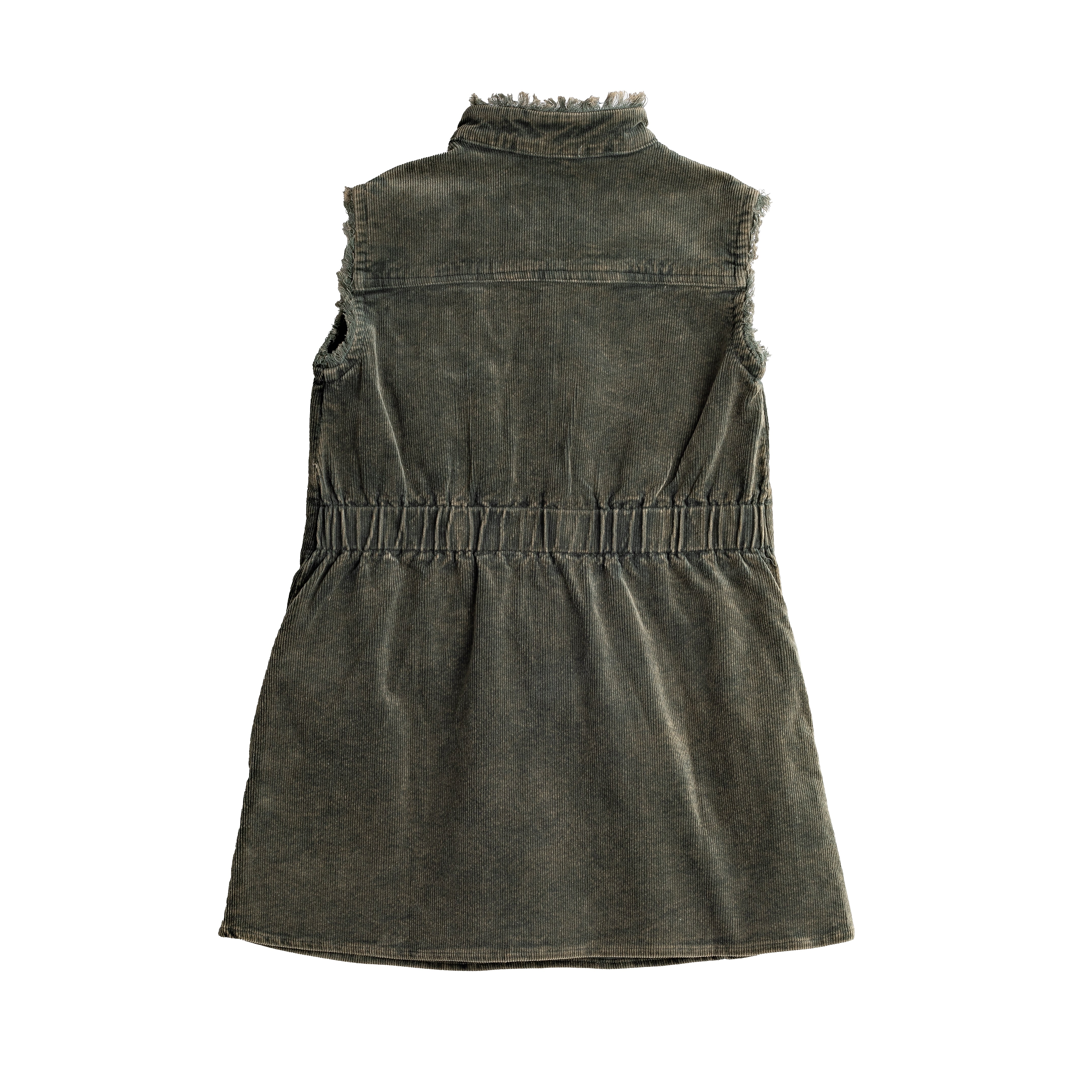 Birnham On The Sea Gathered back green dress