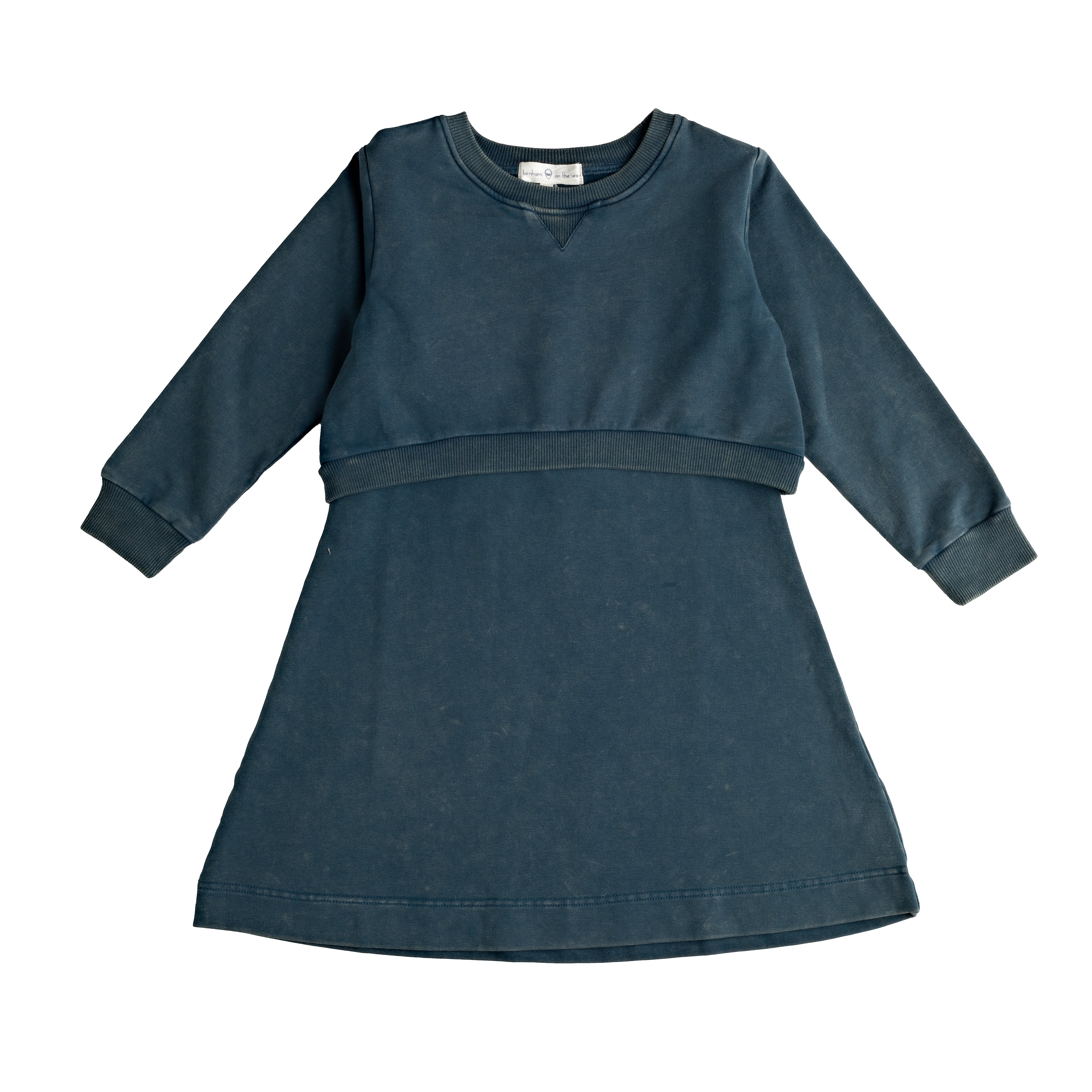 Birnham On The Sea Overlay sweatshirt teal dress
