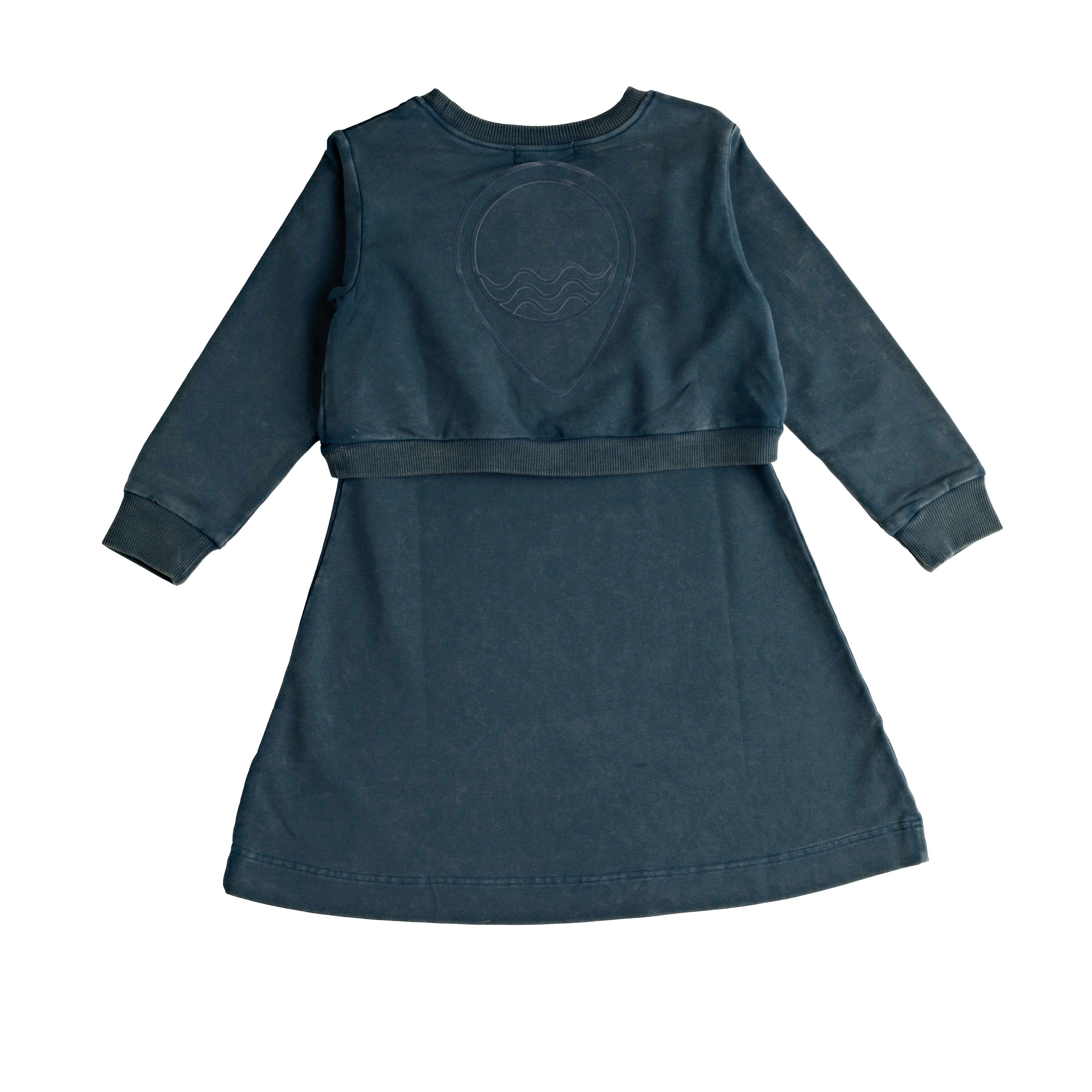 Birnham On The Sea Overlay sweatshirt teal dress