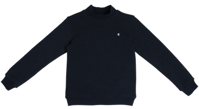 Mock sweat blue top by Crew Basics
