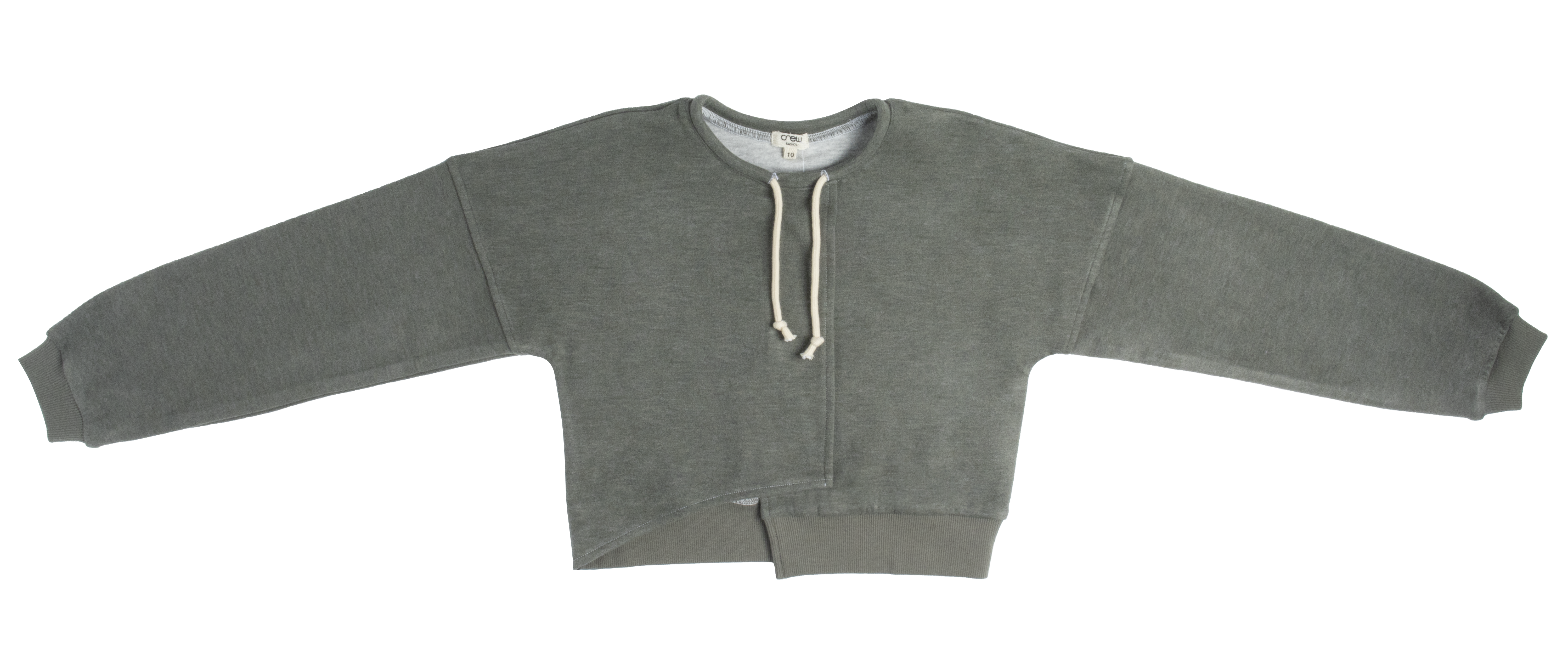 Green fleece top by Crew Basics