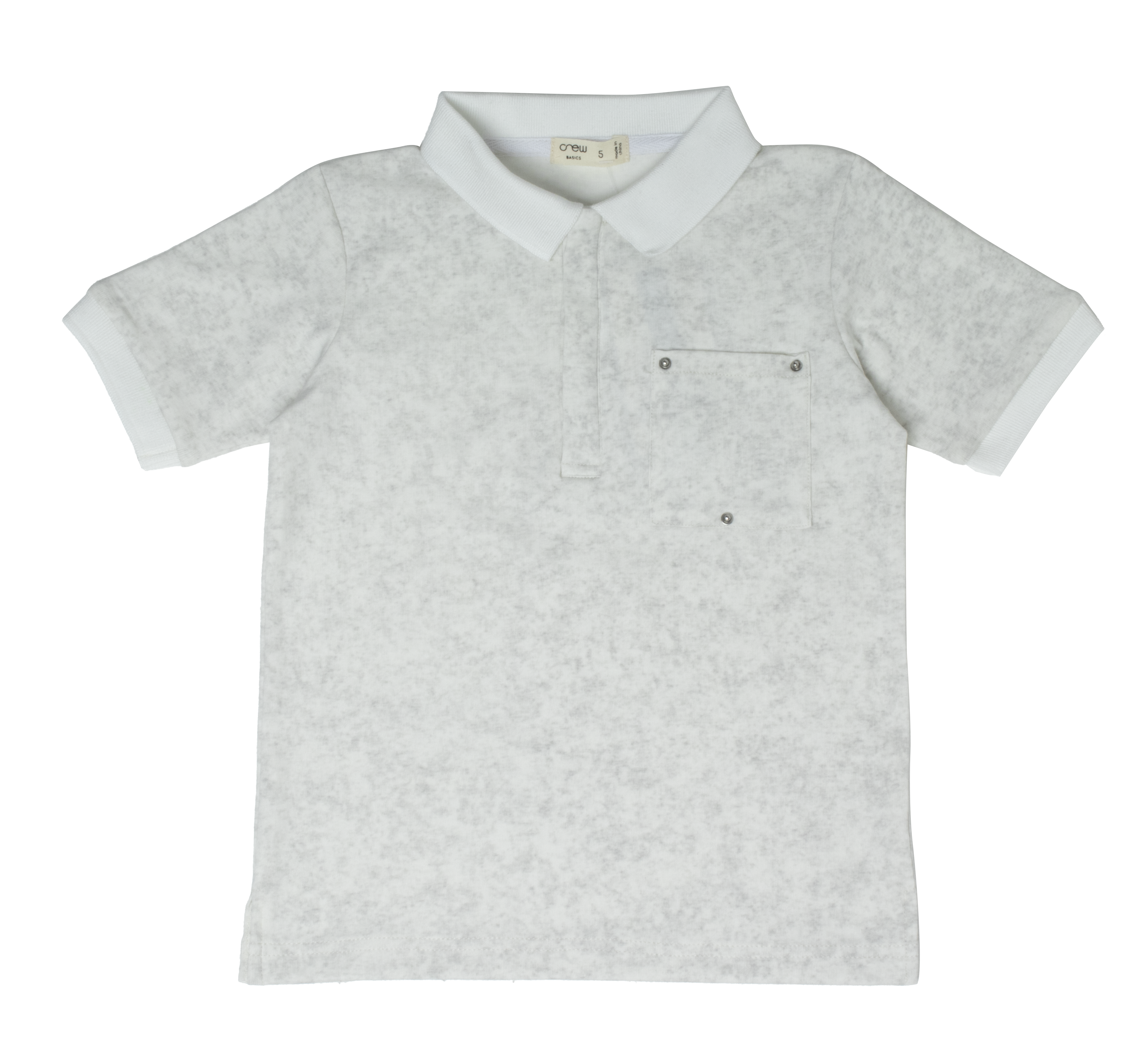 Grommet white pocket polo by Crew Basics
