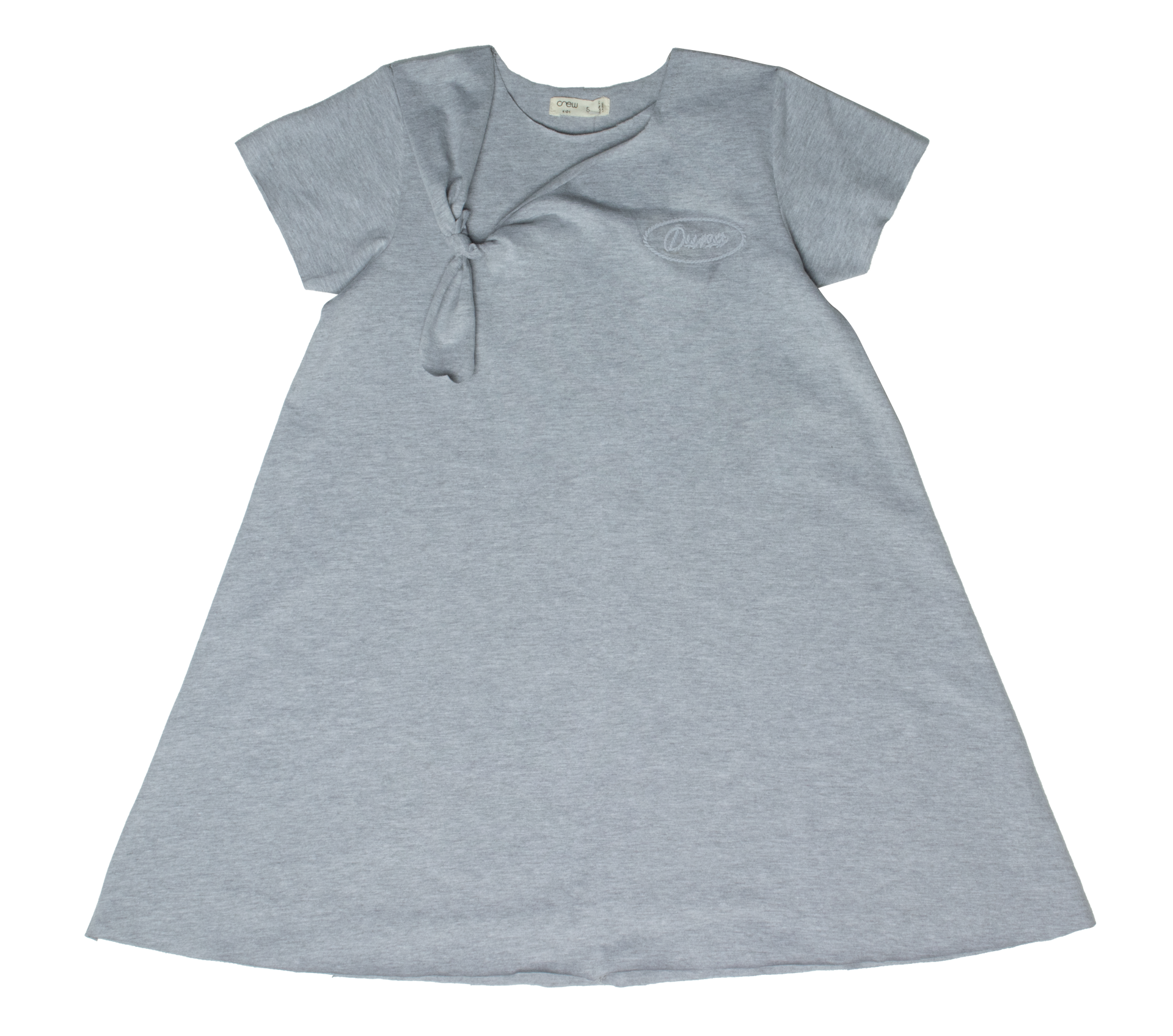 Y's COTTON BOW TIE RAGLAN DRESS ライトグレー1 Y's COTTON BOW TIE RAGLAN DRESS ライトグレー1