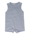Cotton grey overall romper by Crew Kids