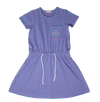 Neon stripe blue dress by Crew Kids