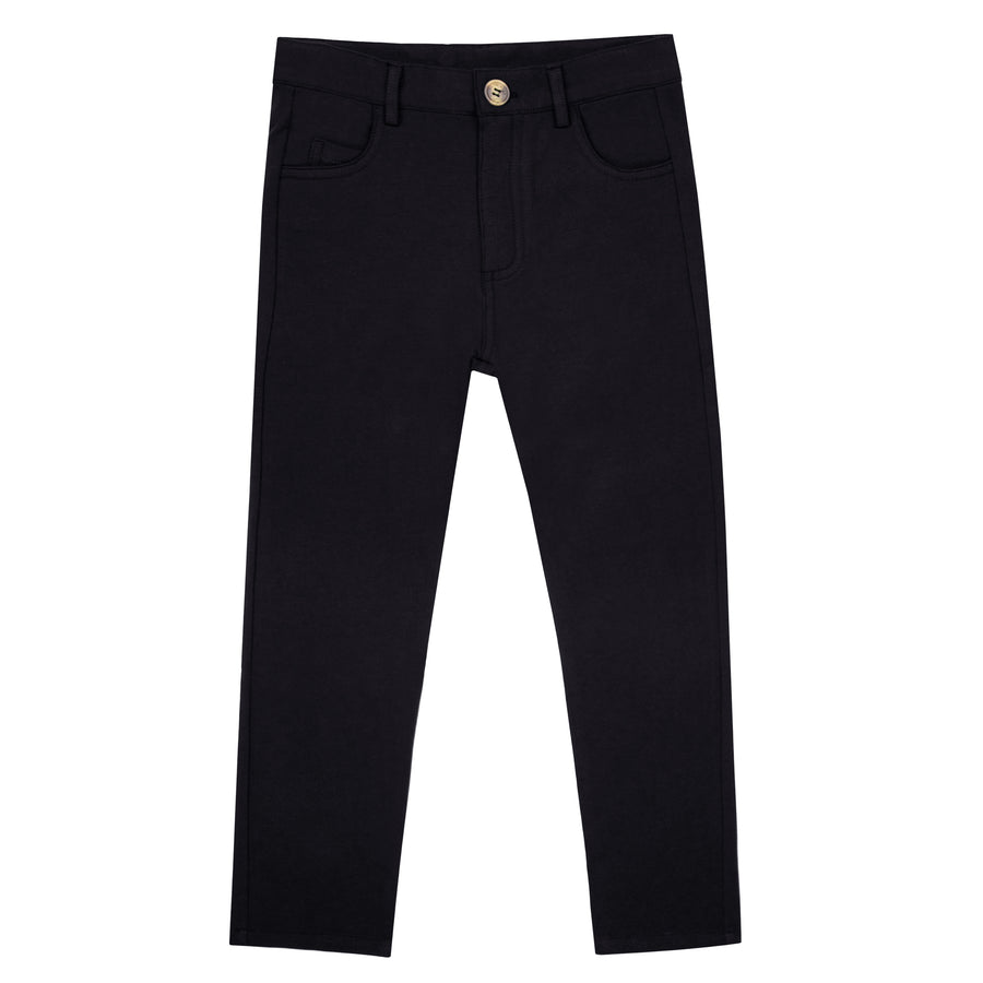 Slim knit black pants by Crew Basics