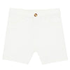 White slim shorts by Crew Basics