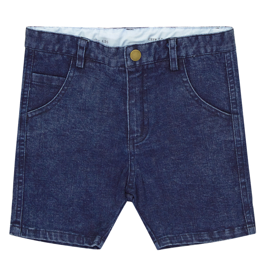 Wash blue jean shorts by Crew Basics