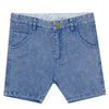 Wash light blue jean shorts by Crew Basics