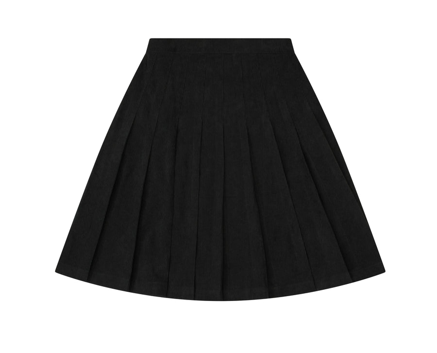 Corduroy black pleat skirt by CK Basics